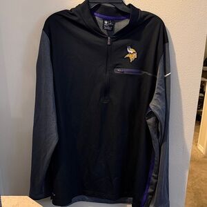 Nike Black and Gray Pullover with Logo